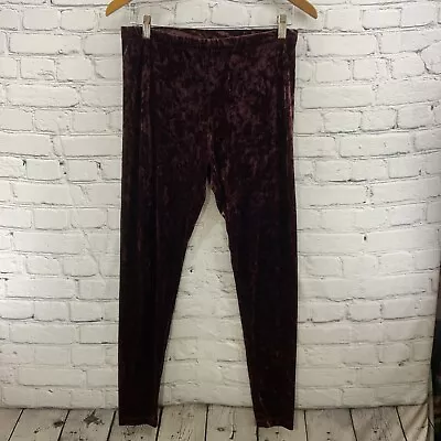 Mossimo Leggings Womens Sz M Plum Purple Velvet Ankle  • $12.74