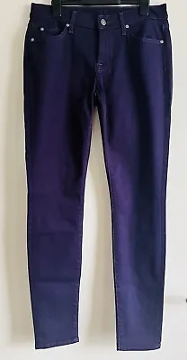 7 For All Mankind Womens Skinny Jeans - Purple - Size 29 - BNWOT - RRP £200 • £19.99