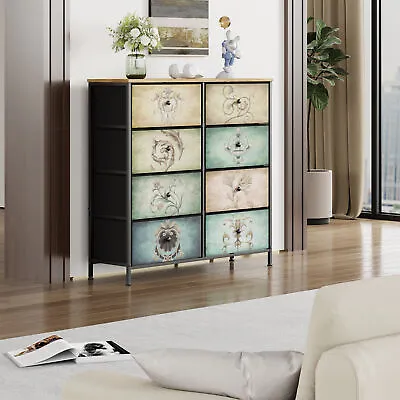 Modern Dresser With 8 Drawers Tall Storage Dresser For Bedroom Modern Chest • $119.99