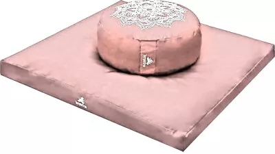 TempleTree Living Meditation Cushion Set Pink Mandala Pattern • $54.99