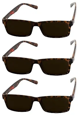 Gangster Slim Square Sunglasses OG LOC Style Super Dark Tortoise 59SD T 3 Pairs • $9.99