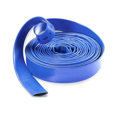 £4.20 • Buy Layflat Hose Blue PVC Water Delivery Pipe Discharge Pump Irrigation Tube Flood