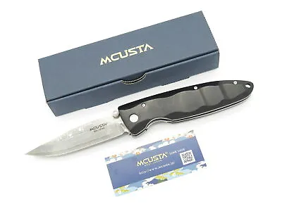 Mcusta Seki Japan MC-17D Classic Wave Black Wood Damascus Folding Pocket Knife • $144