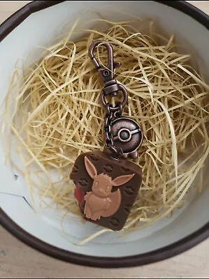 Eevee Chocolate Pokemon Center X Q-Pot Charm Keychain • $105