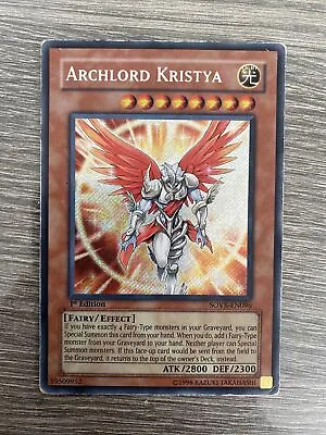 Yu-Gi-Oh! Archlord Kristya | Secret | 1st Ed. | SOVR-EN096 • $149.99