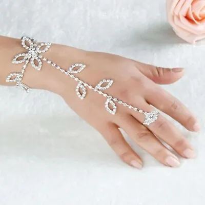 Beautiful Silver Colour Hand/foot Harness Crystal Bracelet/anklet • £3.99