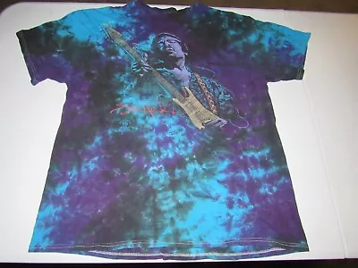 Jimi Hendrix Men's Liquid Blue Tie Dye Short Sleeve Shirt Size XL • $4.99