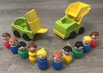 Fisher Price Vintage Little People Lot Vehicles Construction 12 Items • $15