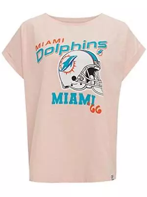 Recovered NFL 66 Miami Dolphins Pale Pink Women's Boyfriend T-Shirt • $17.42