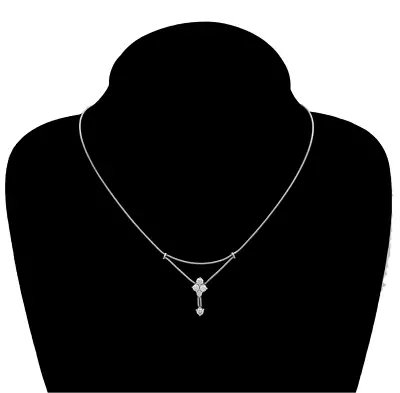 Jose Hess 18k White Gold & High Quality Diamond Necklace 16  Birks / Mayors • $1250