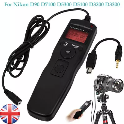 Intervalometer Timer Remote Shutter For Nikon D90 D7100 D5300 D5100 D3200 D3300 • £13.17