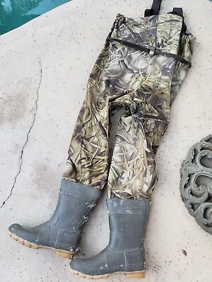 Herter's Camo Full Chest Waders Men's 13 Steel Shank Insulated Hunting Boots • $65