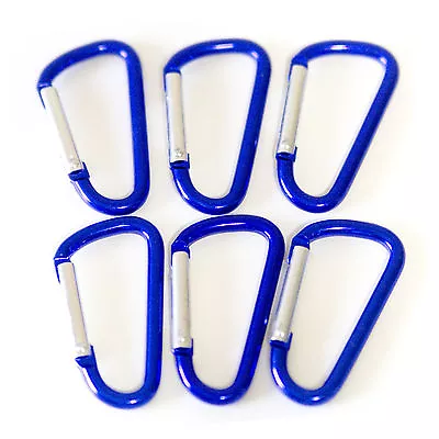 New 100 Blue Carabiner D-ring Spring Belt Clip Key Chain 1-7/8  Aluminum Hook • $24.50