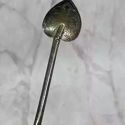 Vintage Sterling Silver Mint Julep Iced Tea Straw Spoon 8  SB3 • $28.50