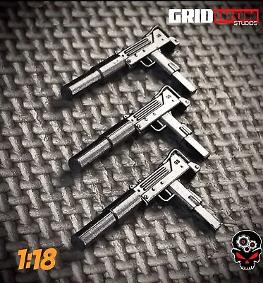 1:18 3-PACK Mac-10 For G.I. Joe 3.75 Joytoy Arah 25th Weapons Gun Poc G149 • $10.99