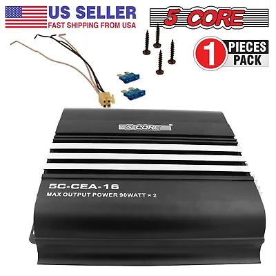 5Core Stereo Car Truck Audio Power Amplifier 2 Dual Channel Mic Input 1800W PMPO • $35.99