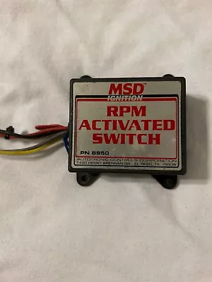 MSD 8950 RPM Activated Switch Chip Style Works W/4-6-8 Cyl Turns On Anything! • $80