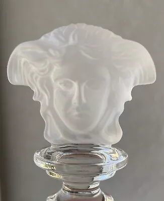 Rosenthal Versace Medusa Frosted Crystal Bottle Stopper ...Vintage ...New In Box • $50