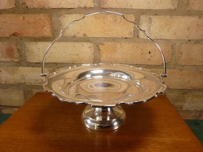 £23.99 • Buy Nice Vintage Viceroy Plate Silver Plated 11  Pedestal Bowl With Handle