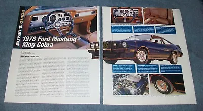 1978 Mustang II King Cobra Buyer Guide Article  • $13.99
