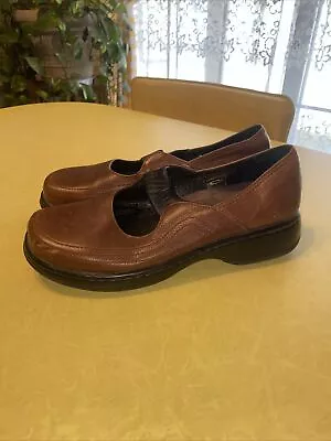 Dansko Elle Mary Janes Leather Shoes Professional Brown Womens 40 -Size 9 • $45