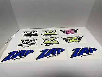 $19.99 • Buy ZAP Skimboards Skim Board Skimboarding Z Wings Rare Vintage Surfing STICKERS Lot