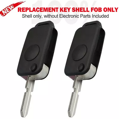 2 Pcs Car Flip Key Fob Shell Cover For Mercedes Benz S320 ML430 E500 SL500 SL320 • $15.95