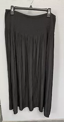 J Jill Long Modest Black Maxi Skirt Lightweight Size Medium Pleated Capsule • $24.99