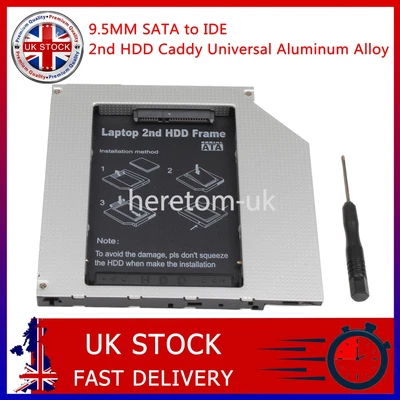 £9.99 • Buy New PATA / IDE To SATA 2nd Hard Disk HDD SSD Caddy Bay For Macbook Pro 15  A1260