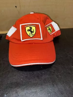 Puma Red Ferrari Embroidered Patch Logo Hat One Size Medium.Made In Italy • $29.99