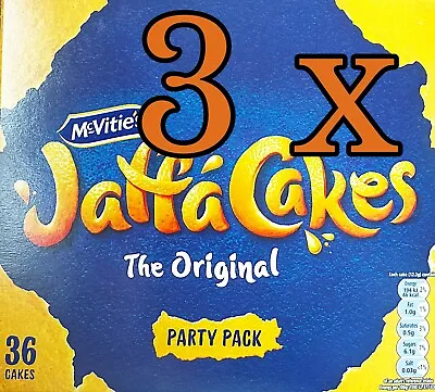 £12.47 • Buy 3X 36 McVities JAFFA CAKES Party Pack The Original (108 Sponge Cakes) 🍊🍫 CHEAP