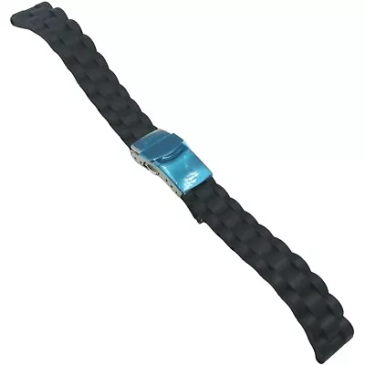 New Old Stock - 16 Mm - Genuine Rubber Strap Band Bracelet - Swiss Watch #skb • $11.95