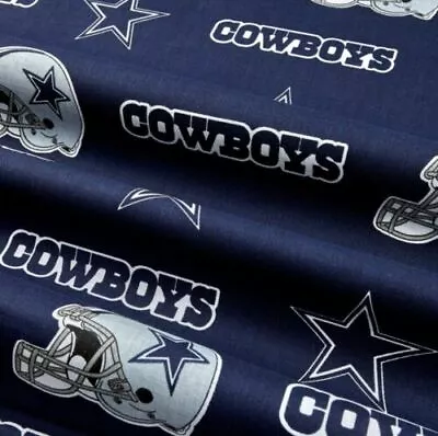 DALLAS COWBOYS NFL FABRIC  18  X 28  FOR DIY MASKS CRAFTS  FREE FAST SHIPPING • £11.53