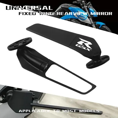 Rotating Stealth Rearview Side Mirror Winglet FOR SUZUKI GSXR 600 750 1000 • £51.59