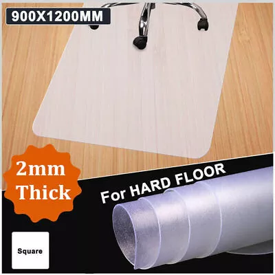 Chair Mat Carpet Hard Floor Protectors PVC Home Office Room Mats 120cmX90cm • $24.89