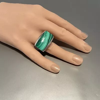 Nwt American Malachite Sterling Silver Ring Size 7 • $199