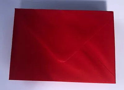 25x C6 Red Envelopes For A5 Greeting Cards Invitation Crafts 162x229mm Gummed • £4.99