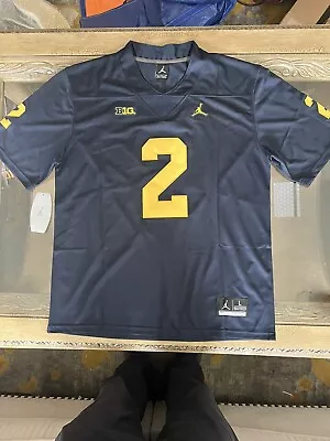 Charles Woodson Jersey NEW Mens Large Blue Michigan Wolverines Bucs Patriots • $54