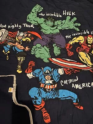 Pottery Barn Kids MARVEL Comics Avengers Super Heroes Quilt Hulk Iron • $24.99