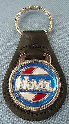 Vintage NOS Blue Chevrolet NOVA Leather Key Ring #3285 Chevy 1971 1972 1973 1974 • $24.95