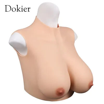 Silicone Breast Forms Round Collar Breastplates Mastectomy Bra For Crossdresser  • $86