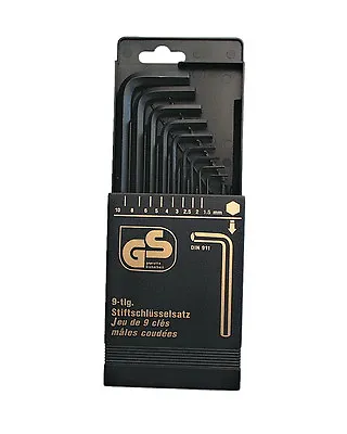 Mannesmann Hex Key Set <> 9pcs DIN 911 <>  CV Tool Steel 1.5 - 10mm VPA GS TUV   • £6.90