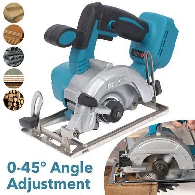 5  Electric Mini Circular Saw Cordless Cutting Tool Adjustabl 4500RPM For MAKITA • £49.99