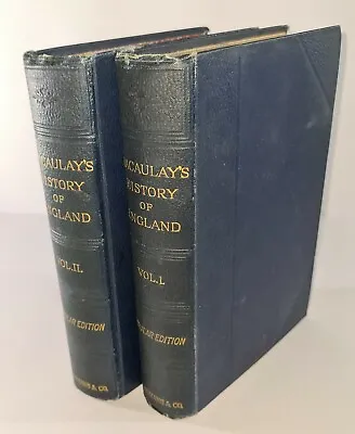 £50 • Buy MACAULAY'S HISTORY OF ENGLAND Book (Hardback, 1895) Edition -  Vol. I & II N2