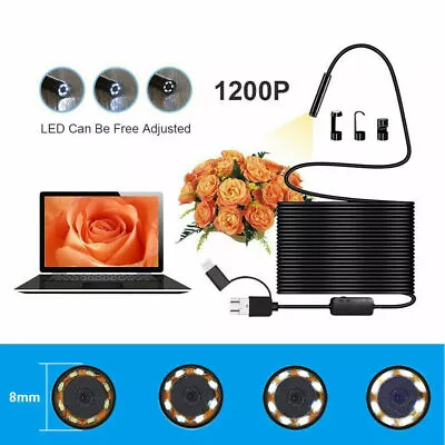 £6.72 • Buy 3 In 1 LED Endoscope USB Type-C HD Camera Inspection Borescope For Android PC UK