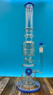 $79.99 • Buy 16 Inch Big Heavy Tree Perc Glass Bong Quality Tobacco Water Pipe Hookah
