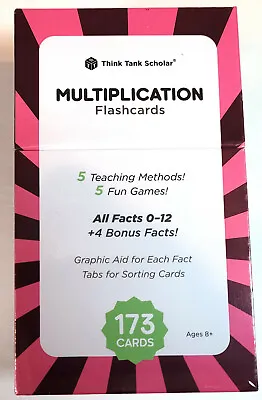 Think Tank Scholar 173 Multiplication Flash Cards | All Facts 0-12 Color Coded | • $14.99