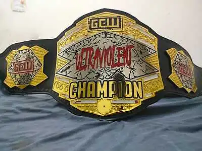 NEW GCW Ultraviolent Wrestling Championship Belt Adult Size 4mm ZINC • $195