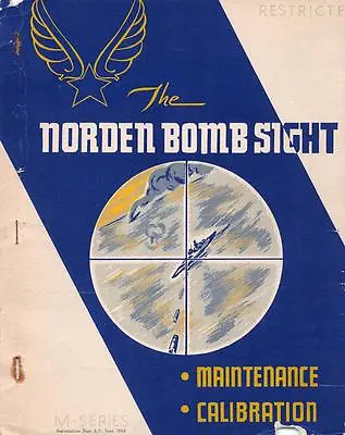 1943 Norden M Series Bombsight Maintenance/calibration Flight Manual Handbook-cd • $39.99