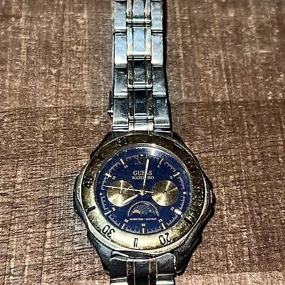 '90's VTG Men's  Guess   WaterPro  Wristwatch With Two Tone Stainless Band • $18